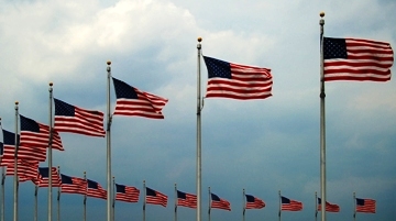 This photo of the ring of US Flags located at the base of the Washington Monument in Washington, DC was taken by Julia Freeman-Woolpert of Concord, NH.